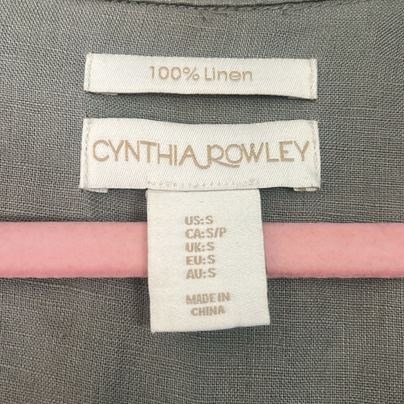 Cynthia Rowley linen trench with belt - Picture 6 of 7